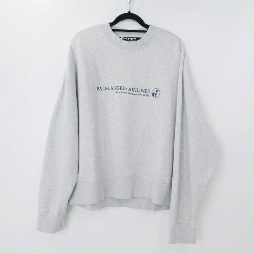 【中古】Palm Angels|パームエンジェルス Airlines スウェット PMBA026F20FLE002 2020AW 並行品 グレー サイズ:M【f108】 【中古】Palm Angels|パームエンジェルス Airlines スウェット PMBA026F20FLE002 2020AW 並行品 グレー サイズ:M【f108】