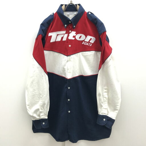 【中古】 長袖シャツ ファッショングループ TEAM TRITON BOATS トリトンボート AMERICAN FISHING STYLE 長袖 コットンツイル レーシングシャツ XXL相当 マルチカラー サイズ:L【加古川物流】 【中古】 長袖シャツ ファッショングループ TEAM TRITON BOATS トリトンボート AMERICAN FISHING STYLE 長袖 コットンツイル レーシングシャツ XXL相当 マルチカラー サイズ:L【加古川物流】