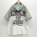 【中古】 長袖シャツ フォートローダーデール 80s POP デザイン ホリゾンタル パターン アロハシャツ ハワイアンシャツ ホワイト XL 半袖 タグ ホワイト サイズ:L【加古川物流】