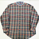 【中古】TOMMY HILFIGER | トミーヒルフィガー 長袖シャツ トミーヒルフィガー 90年代 バンドカラー マドラスチェックシャツ XXL 長袖 マル...