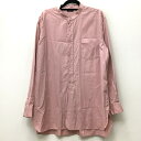 【中古】LENO リノ シャツ長袖 サイズ:1 カラー:ピンク H2101-SH002 BAND COLLAR SHIRT【f110】