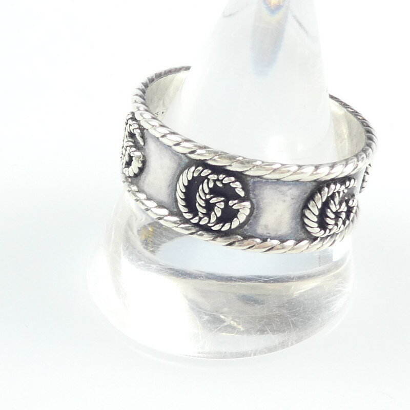 【中古】GUCCI｜グッチ 627729 ダブルG GGマーモント シルバーリング サイズ：#24【f135】(4)
