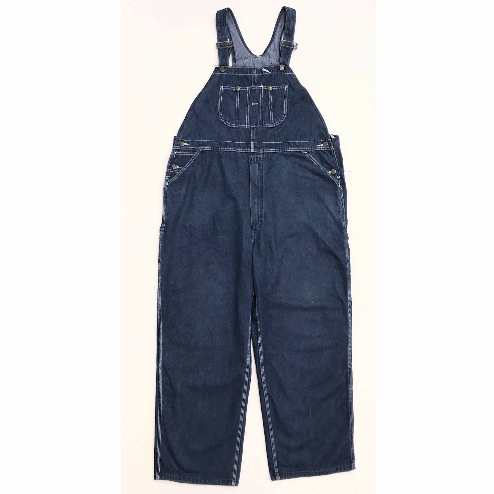【中古】sears | シアーズ オーバーオール ROEBUCKS シアーズ ローバックス 濃紺 90~ 00年代 オーバーオール W46 L30 ブルー【加古川物流】