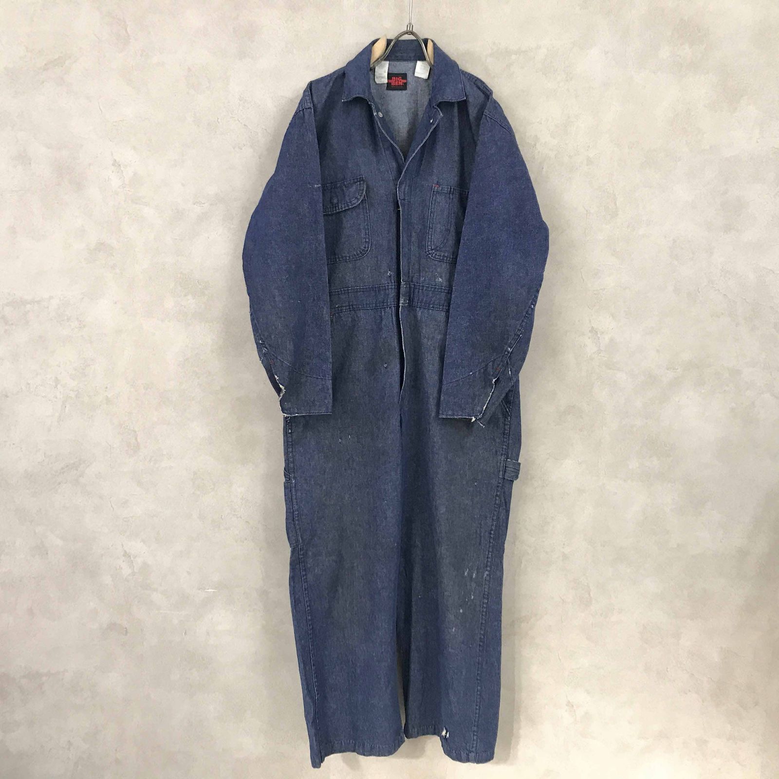 【中古】BIG BEN | ビッグベン オーバーオール ビッグベン BLUE BELL 黒タグ 70~ 80年代 USA製 デニム つなぎ オールインワン ブルー W36 L25 相当 ブルー サイズ:38【加古川物流】