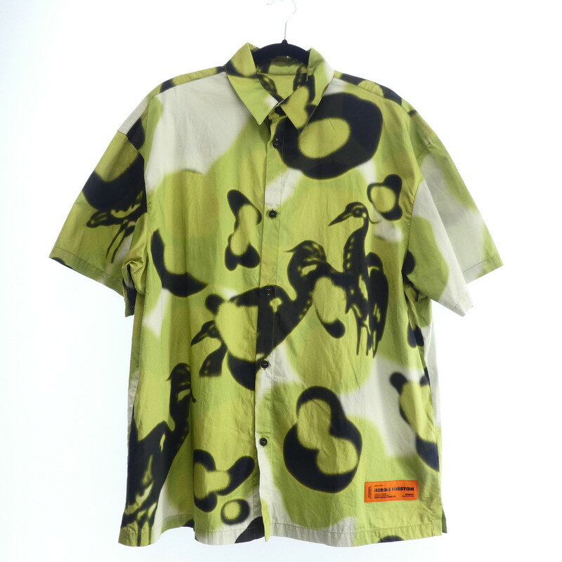【中古】HERON PRESTON｜ヘロンプレストン BOWLING SHIRT 'GREEN' HMGA027F21FAB00 2021A/W シャツ半袖 サイズ：L【f108】