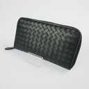 【中古】BOTTEGA VENETA|ボッテガヴェネタ イントレチャート 114076 ラウンドファスナー長財布 【f125】