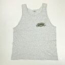 【中古】 タンクトップ ガッチャ 90年代 USA製 タンクトップ サーフブランド ポセイドン トリトン ネプチューン 怪獣 アッシュグレー L 表記 袖なし ...