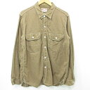 【中古】 ONE-PIECE OF ROCK|ワンピースオブロック 長袖ワークシャツ ベージュ サイズ:XL【三重本店】