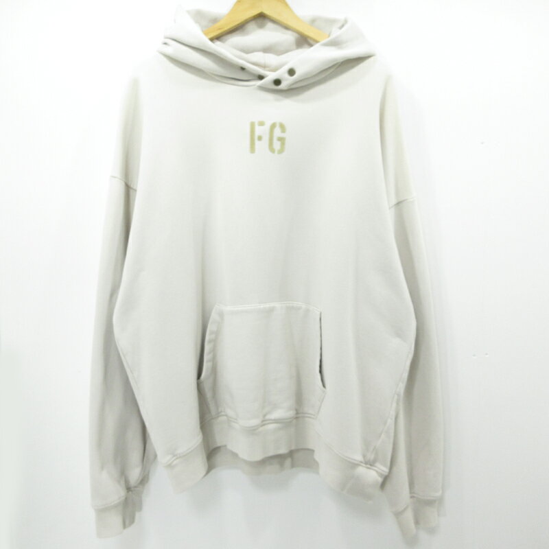 【中古】 FEAR OF GOD | フィアオブゴッド FG HOODIE GREY BEIGE パーカー フーディ アイボリー系 サイズ:L【三重本店】