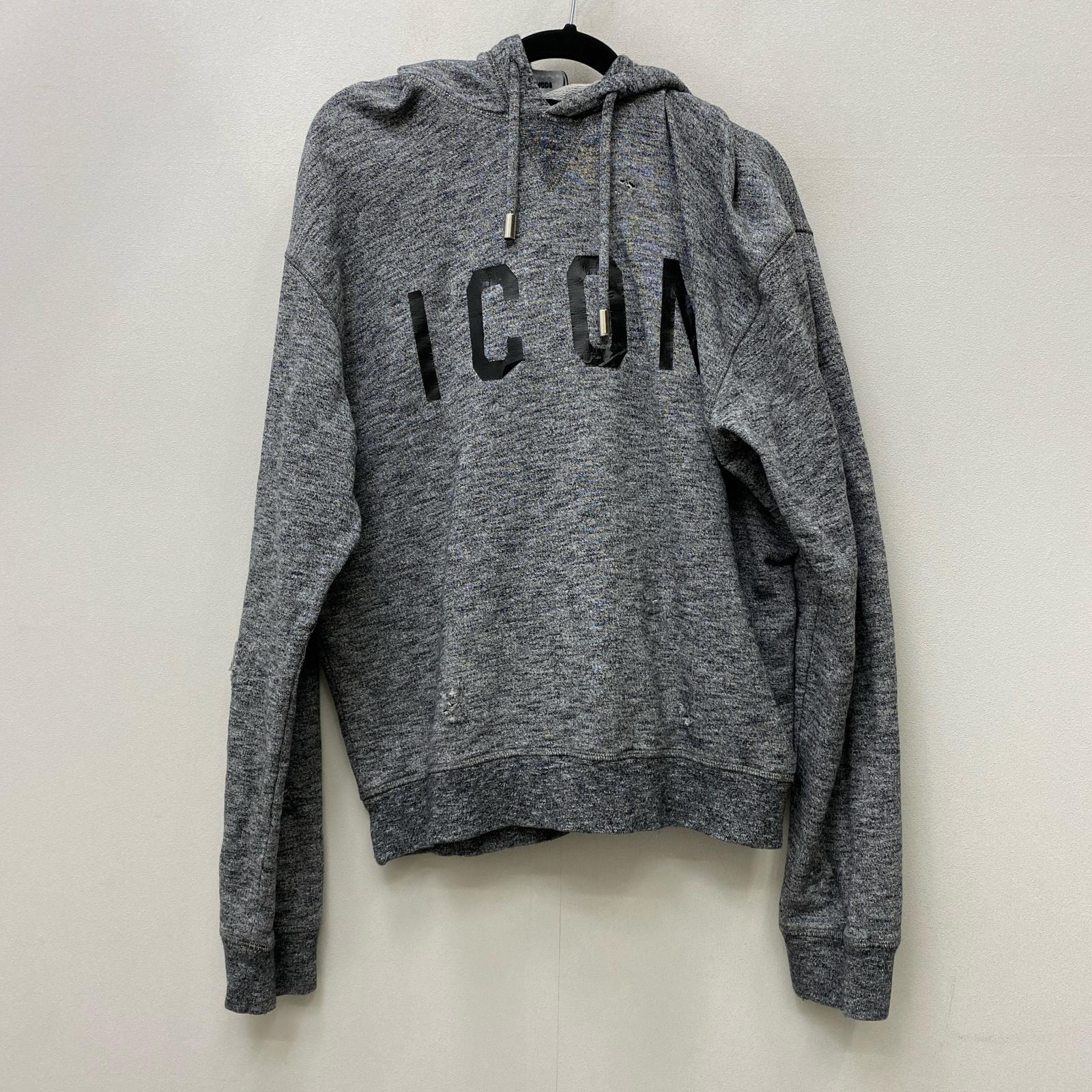 【中古】DSQUARED2 | ディースクエアード ダメージ加工 ICON パーカー パーカー S74GU0355 S25383 グレー サイズ:M【加古川店】