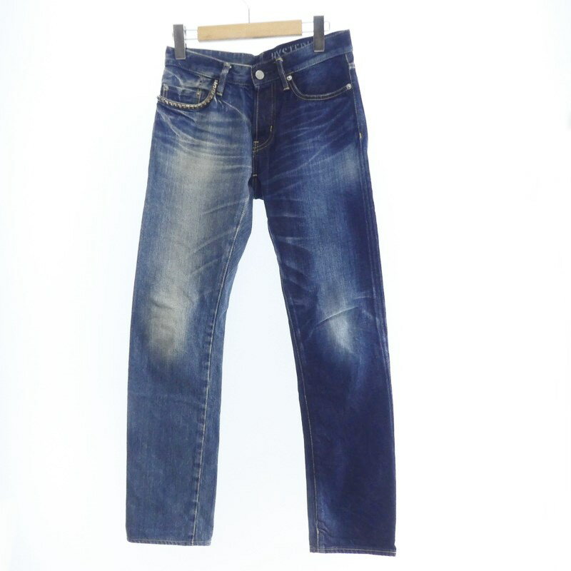 【中古】 HYSTERIC GLAMOUR | ヒステリックグラマー HRLR加工スリムストレートデニム デニムパンツ 0241AP12 サイズ:W:29【姫路東店】
