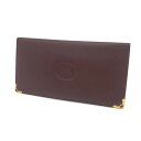 【中古】 CARTIER | カルティエ マストライン 二つ折り 札入れ 長財布 バーガンディ L3000003【倉吉店】