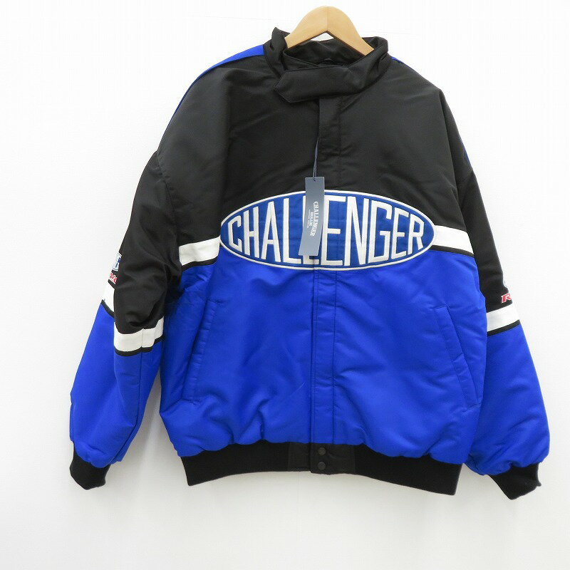 【中古】 CHALLENGER | チャレンジャー CMC RACING JACKET ブルゾン レーシングジャケット CLG-JK023-005 23aw ブルー × ブラック サイズ：L【瀬戸大橋店】
