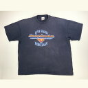 【中古】 半袖Tシャツ ハーレーダビッドソンカフェ NEW YORK ニューヨーク 90年代 USA製 ロゴプリントTシャツ ネイビー 2XL 表記 3XL 位 半袖 ネイビー【加古川物流】