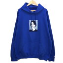 【中古】 ON AIR|オンエア KYNE HOLIDAY '22 EMBROIDERED HOODIE プルオーバーパーカー ブルー サイズ:XXL【倉吉店】