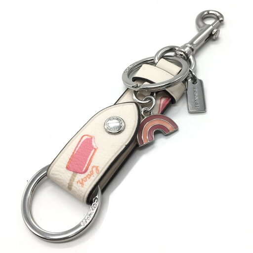 【中古】COACH | コーチ トリガー スナップ バッグ チャーム キーホルダー ストラップ C4304 ホワイト【倉吉店】 【中古】COACH | コーチ トリガー スナップ バッグ チャーム キーホルダー ストラップ C4304 ホワイト【倉吉店】