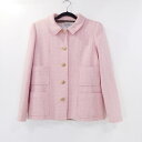 【中古】CHANEL | シャネル ツイードジャケットセットアップ セットアップ P10459V06386 1998年製 国内正規品 ピンク サイズ:38【姫路東店】