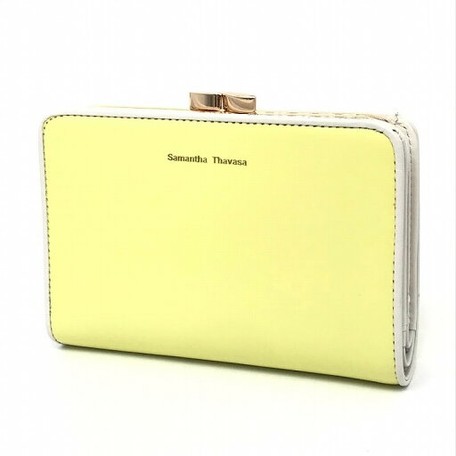 【中古】Samantha Thavasa | サマンサタバサ シンプルバイカラー口金折財布 二つ折り財布 イエロー【倉吉店】 【中古】Samantha Thavasa | サマンサタバサ シンプルバイカラー口金折財布 二つ折り財布 イエロー【倉吉店】