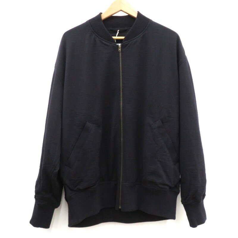 【中古】COMOLI | コモリ ウールニットジップブルゾン A03-06026 ネイビー サイズ：2【瀬戸大橋店】