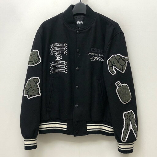 【中古】STUSSY | ステューシー ×COMME des GARCONS 40th Anniversary VARSITY JACKET スタジャン ブラック サイズ:S【加古川店】 【中古】STUSSY | ステューシー ×COMME des GARCONS 40th Anniversary VARSITY JACKET スタジャン ブラック サイズ:S【加古川店】