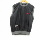 【中古】NIKE | ナイキ NIKE/GOLF/ナイロンノースリーブベスト タンクトップ 90’ ヴィンテージ - ブラック サイズ:M【瀬戸大橋店】