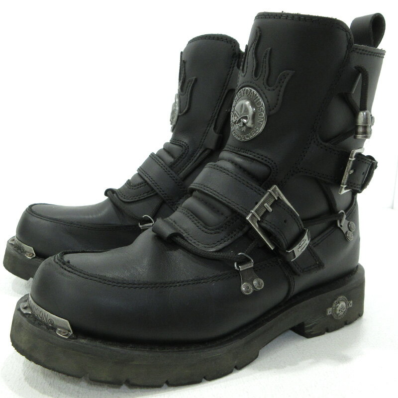 【中古】HARLEY-DAVIDSON | ハーレーダビットソン DISTORTION ブーツ D94167 ブラック サイズ：US10【三重本店】