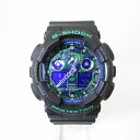 【中古】G-SHOCK | ジーショック 腕時計 GA-100BL-1AJF アナデジクオーツ ブラック【瀬戸大橋店】