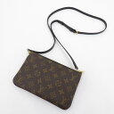 【中古】LOUIS VUITTON | ルイ・ヴィトン モノグラム ジャイアント ポシェット ドゥーブル ジップ ショルダーバッグ M69203 ブラウン【瀬戸...