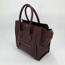 【中古】CELINE | セリーヌ ラゲージ マイクロショッパー ハンドバッグ 167793 ボルドー/バーガンディー【イオン広店】
