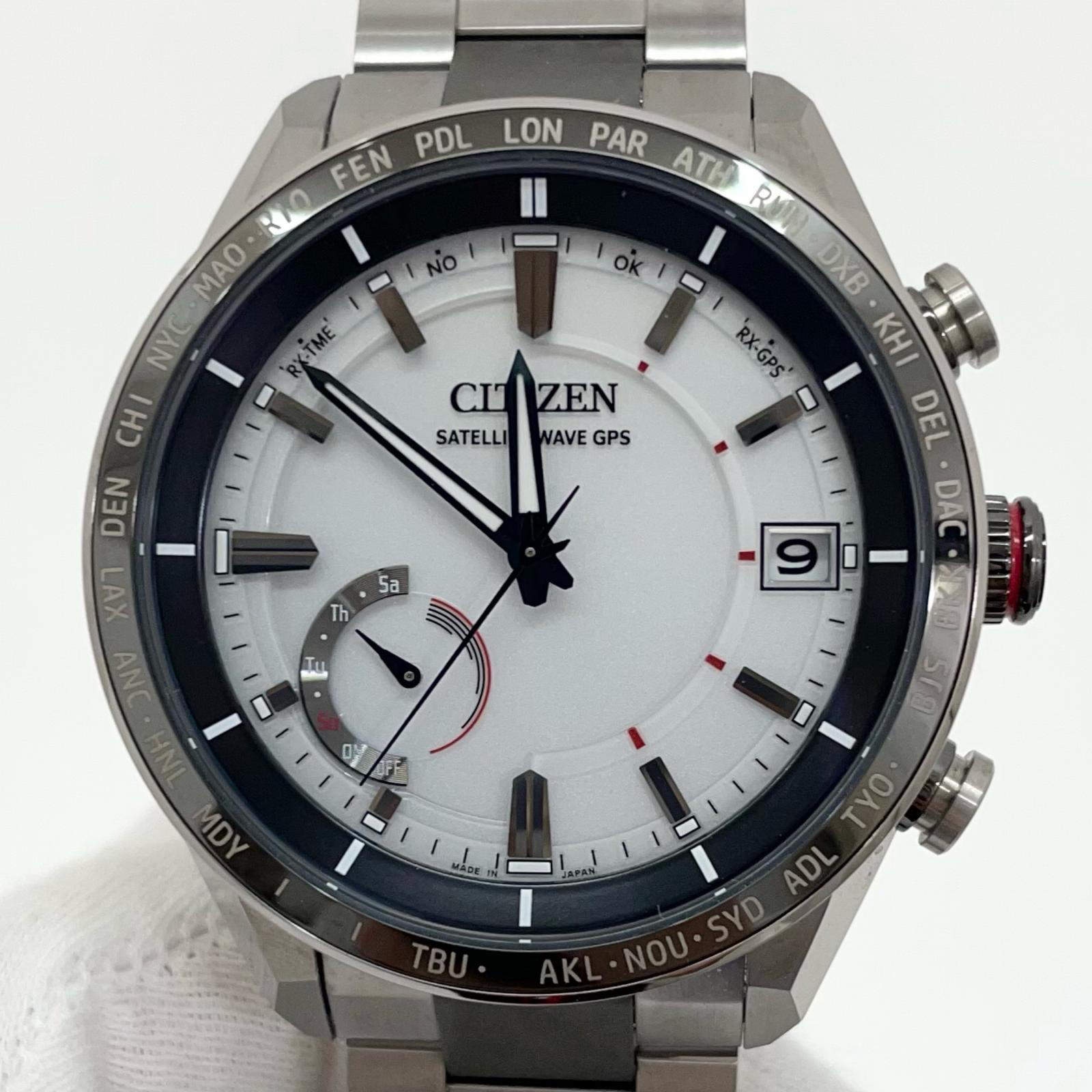【中古】CITIZEN | シチズン ATTESA ACT Line 腕時計 ホワイト×シルバー【尾張小牧店】