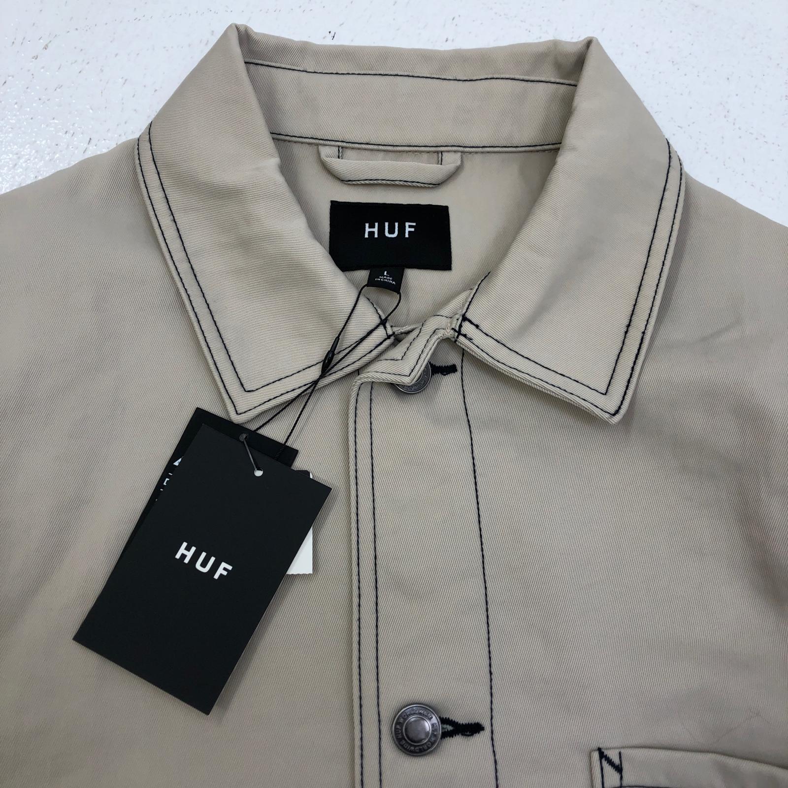 【中古】HUF | ハフ CONTRAST NYLON CHORE JACKET その他トップス アイボリー サイズ：L【加古川店】