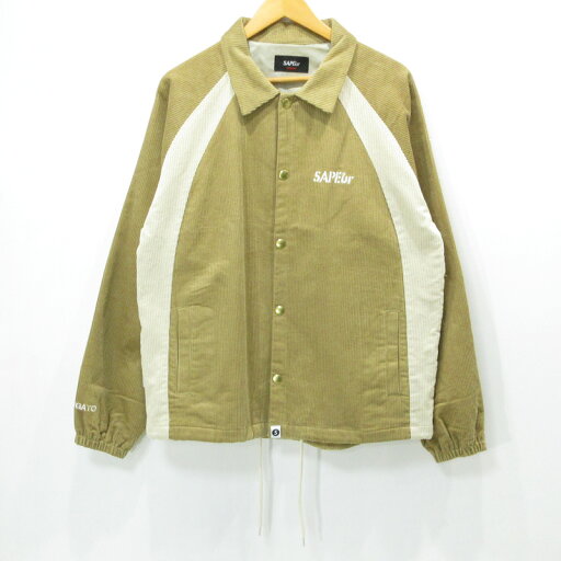 【中古】SAPEur | サプール ロゴ刺繍コーデュロイジャケット A0023-485 ライトブラウン ベージュ系 サイズ:M【三重本店】 【中古】SAPEur | サプール ロゴ刺繍コーデュロイジャケット A0023-485 ライトブラウン ベージュ系 サイズ:M【三重本店】