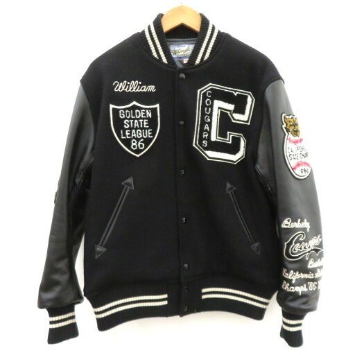 【中古】WHITESVILLE | ホワイツビルホワイツヴィル WOOL MELTON AWARD スタジャン ジャケット WV15166 ブラック サイズ:40【瀬戸大橋店】 【中古】WHITESVILLE | ホワイツビルホワイツヴィル WOOL MELTON AWARD スタジャン ジャケット WV15166 ブラック サイズ:40【瀬戸大橋店】