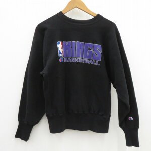 【中古】Champion | チャンピオン 90'S サクラメント・キングス スウェット ブラック サイズ:M【瀬戸大橋店】