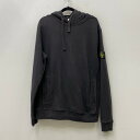 【中古】STONE ISLAND | ストーンアイランド ブラッシュドコットン フーディ パーカー 811560820 ブラック【加古川店】