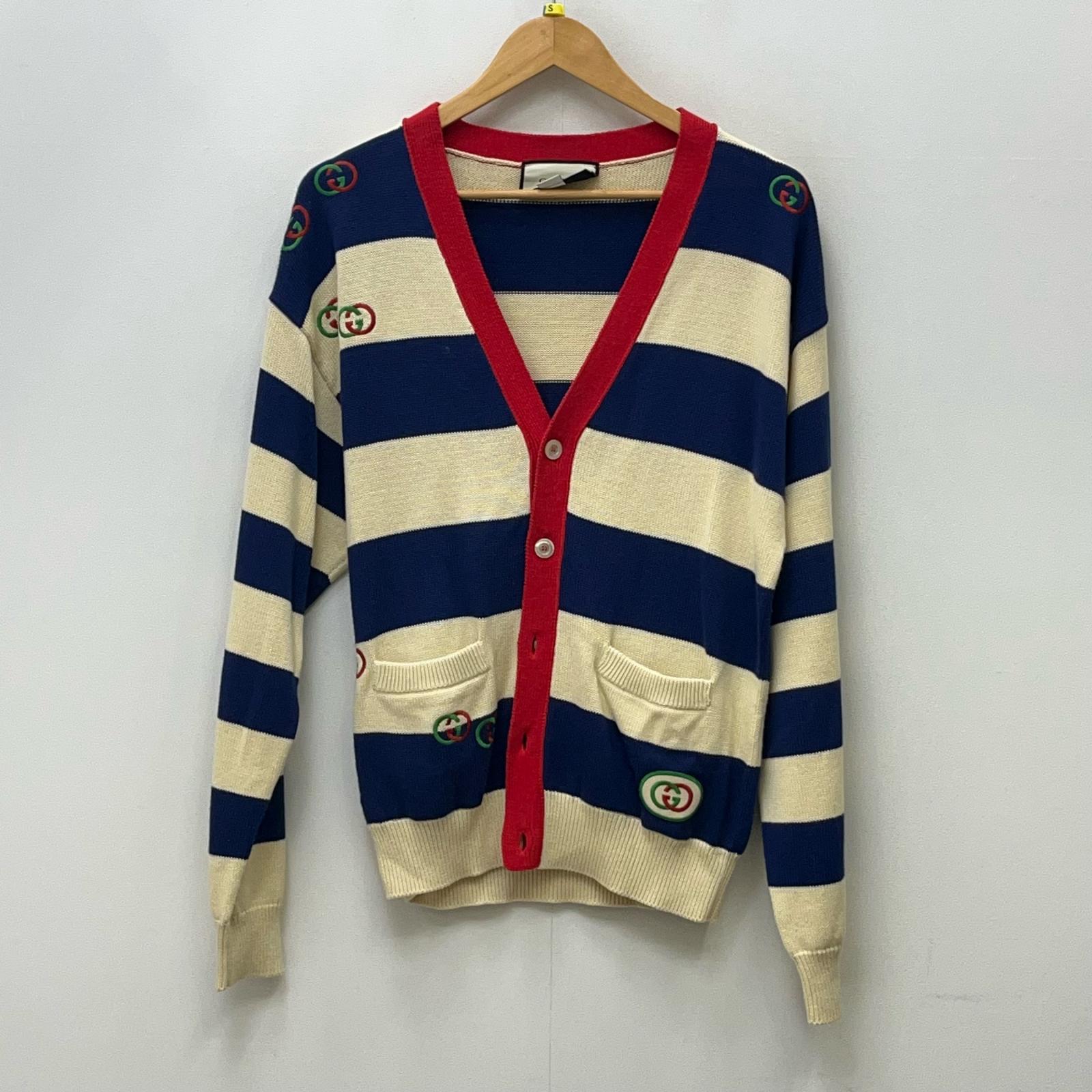 【中古】GUCCI | グッチ GG インターロッキング エンブロイダリー ニット カーディガン 576801 XKAUJ ..