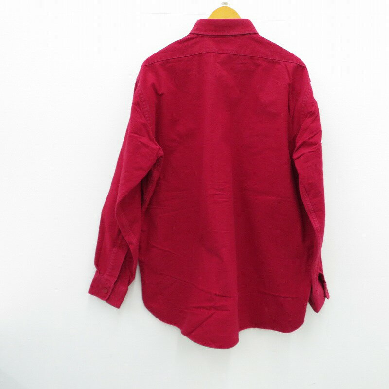 【中古】L.L.Bean | エルエルビーン アメリカ製 長袖シャツ - レッド サイズ：L【瀬戸大橋店】