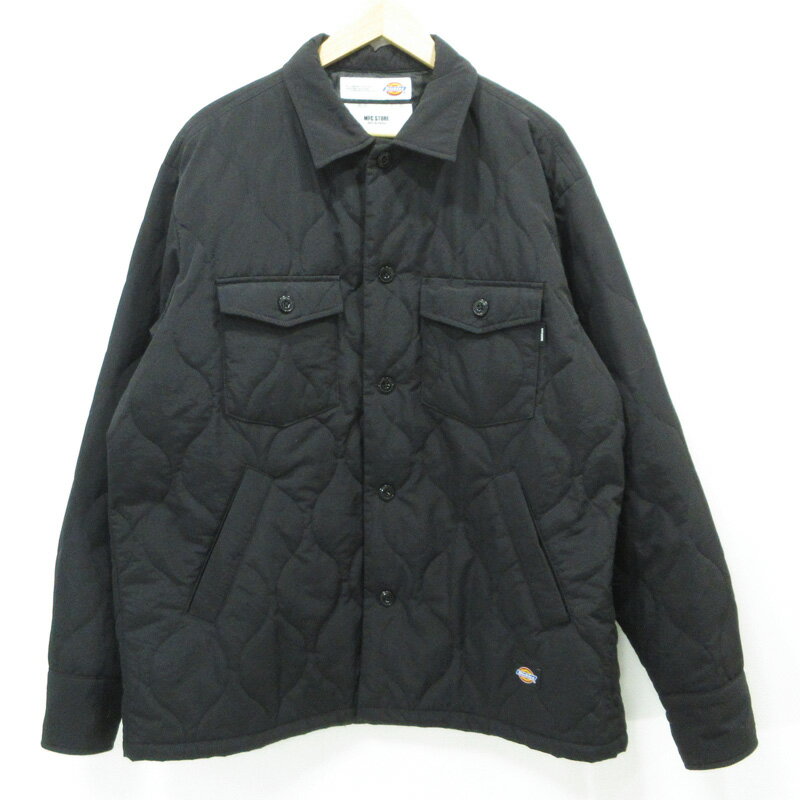 【中古】MFC STORE | エムエフシーストアー × Dickies (ディッキーズ) QUILTING WORK SHIRTS キルティングワークシャツ 中綿ジャケット ブラック サイズ:XL【三重本店】