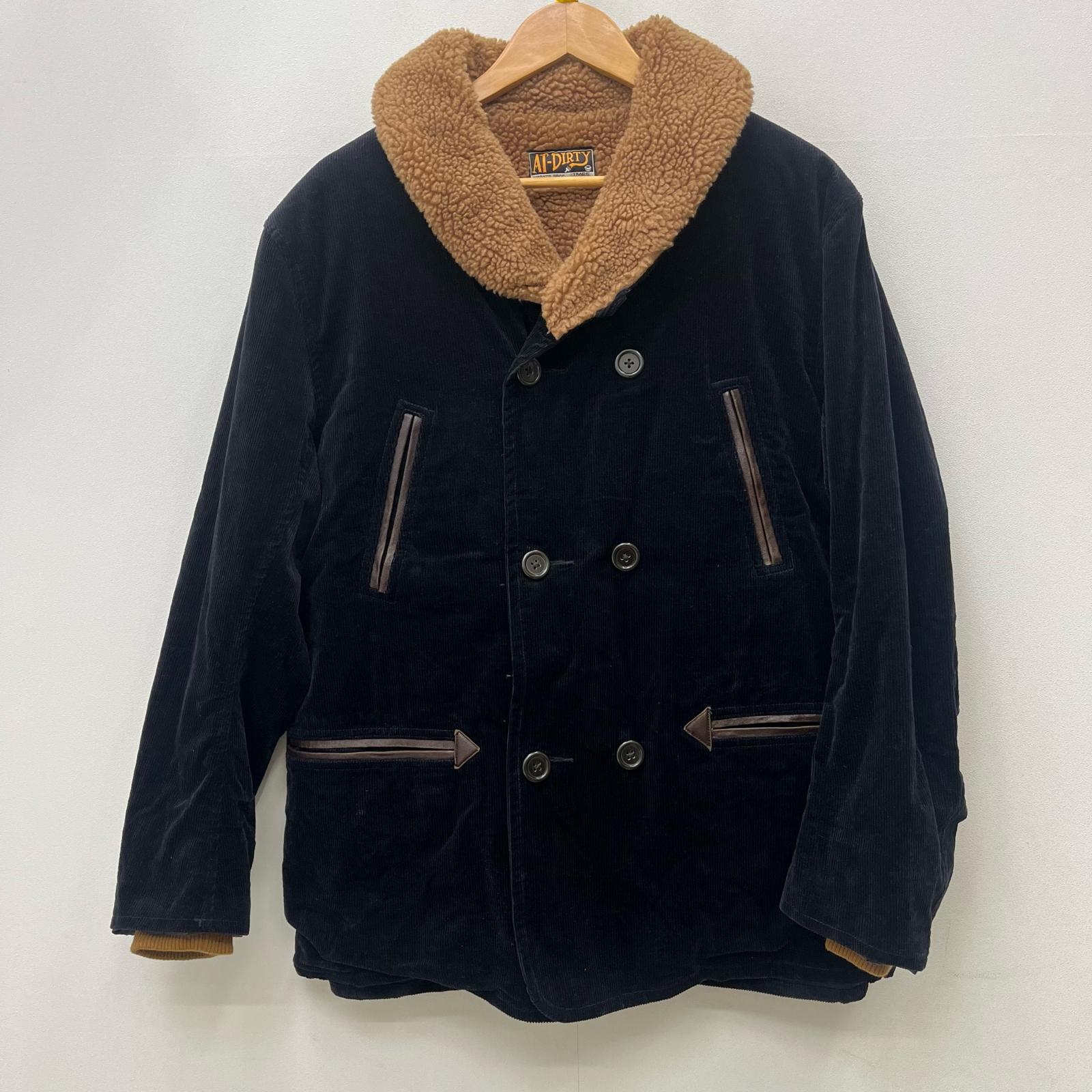 【中古】AT DIRTY | アットダーティー HEAVY BOA COAT その他アウター ネイビー サイズ:L【加古川店】