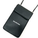 【中古】BALENCIAGA | バレンシアガ CASH PHONE AND CARD HOLDER ショルダーバッグ スマホケース 640536 ブラック【尾...
