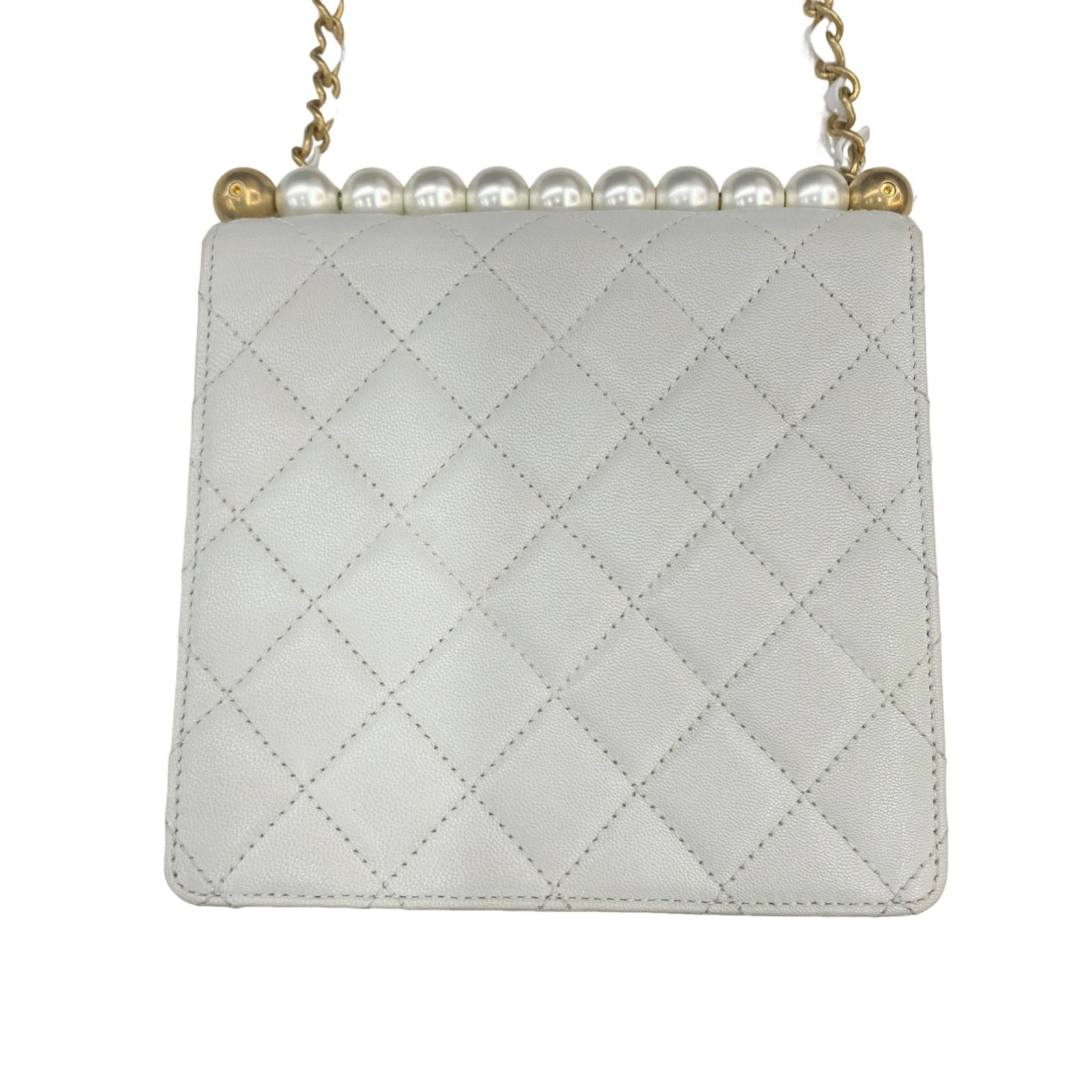 【中古】CHANEL | シャネル マトラッセ チェーンショルダー ショルダーバッグ AS0584 ホワイト【加古川物流】