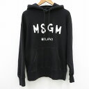 【中古】MSGM | エムエスジーエム パーカー 2000MM515 ブラック サイズ:M【瀬戸大橋店】