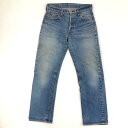 【中古】VINTAGE | ビンテージ 501 赤耳 デニムパンツ 80年代 ボタン裏刻印 524 パッチ タグなし W28 L28 位 ブルー【加古川物流】