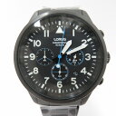 【中古】 LORUS ローラス クロノグラフ アナログ 腕時計 RT361JX-9 ブラック【瀬戸大橋店】