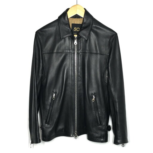 【中古】 CINQUANTA(チンクワンタ) ラムナッパレザージップブルゾン レザー H-503 ブラック サイズ:44【倉吉店】 【中古】 CINQUANTA(チンクワンタ) ラムナッパレザージップブルゾン レザー H-503 ブラック サイズ:44【倉吉店】