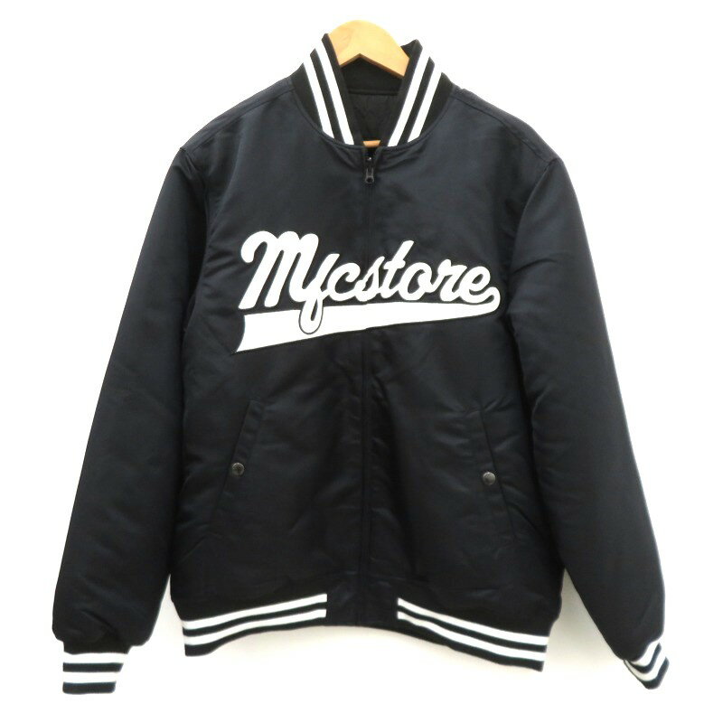 【中古】MANASTASH | マナスタッシュ ×MFC STORE REVERSIBLE NYLON VARSITY JACKET ブルゾン ブラック サイズ:L【瀬戸大橋店】