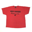 【中古】HARLEY-DAVIDSON | ハーレーダビットソン 00年代 GRAND TURK 両面プリント 半袖Tシャツ レッド【加古川物流】(4)