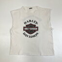 【中古】HARLEY-DAVIDSON | ハーレーダビットソン タンクトップ 1996年製 カットオフ ホワイト【加古川物流】