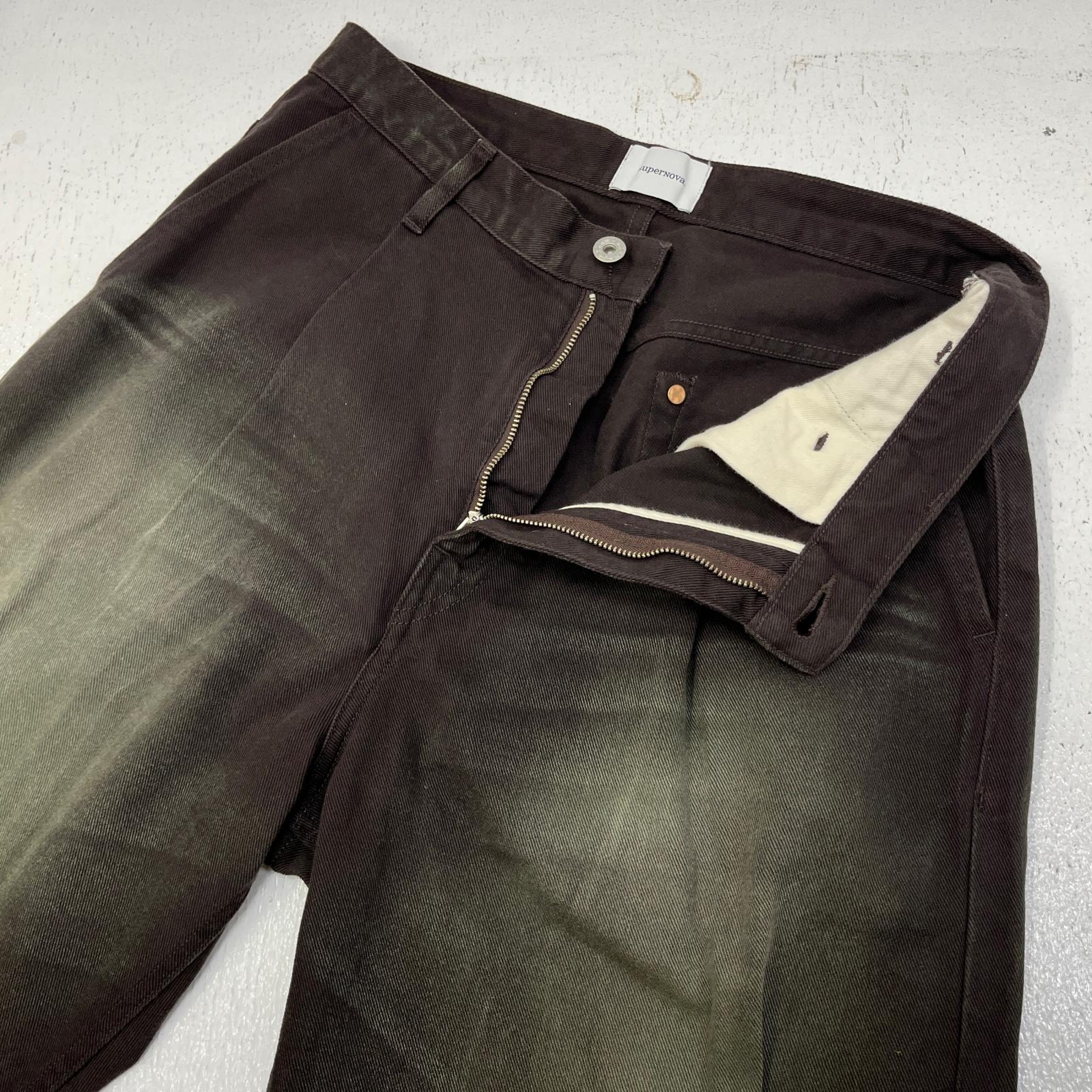 【中古】superNova. | スーパーノヴァ Katsuragi wide jeans デニムパンツ ブラウン サイズ：M【加古川店】