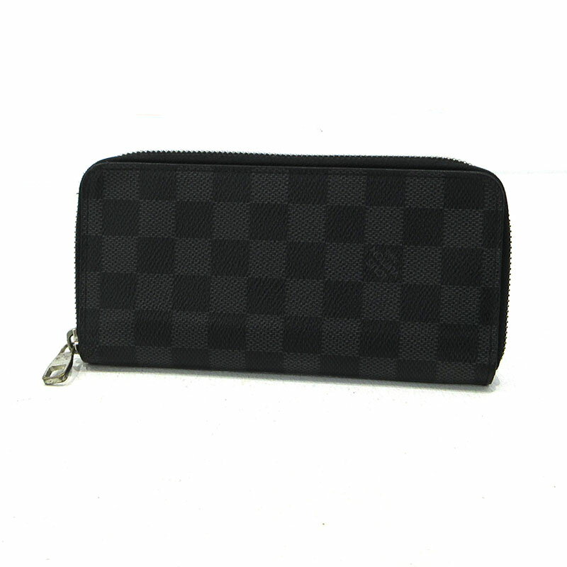 【中古】LOUIS VUITTON | ルイ・ヴィトン ダミエグラフィット ポルトフォイユヴァスコ ラウンドファスナー長財布 N61653 ブラック【三重本店】
